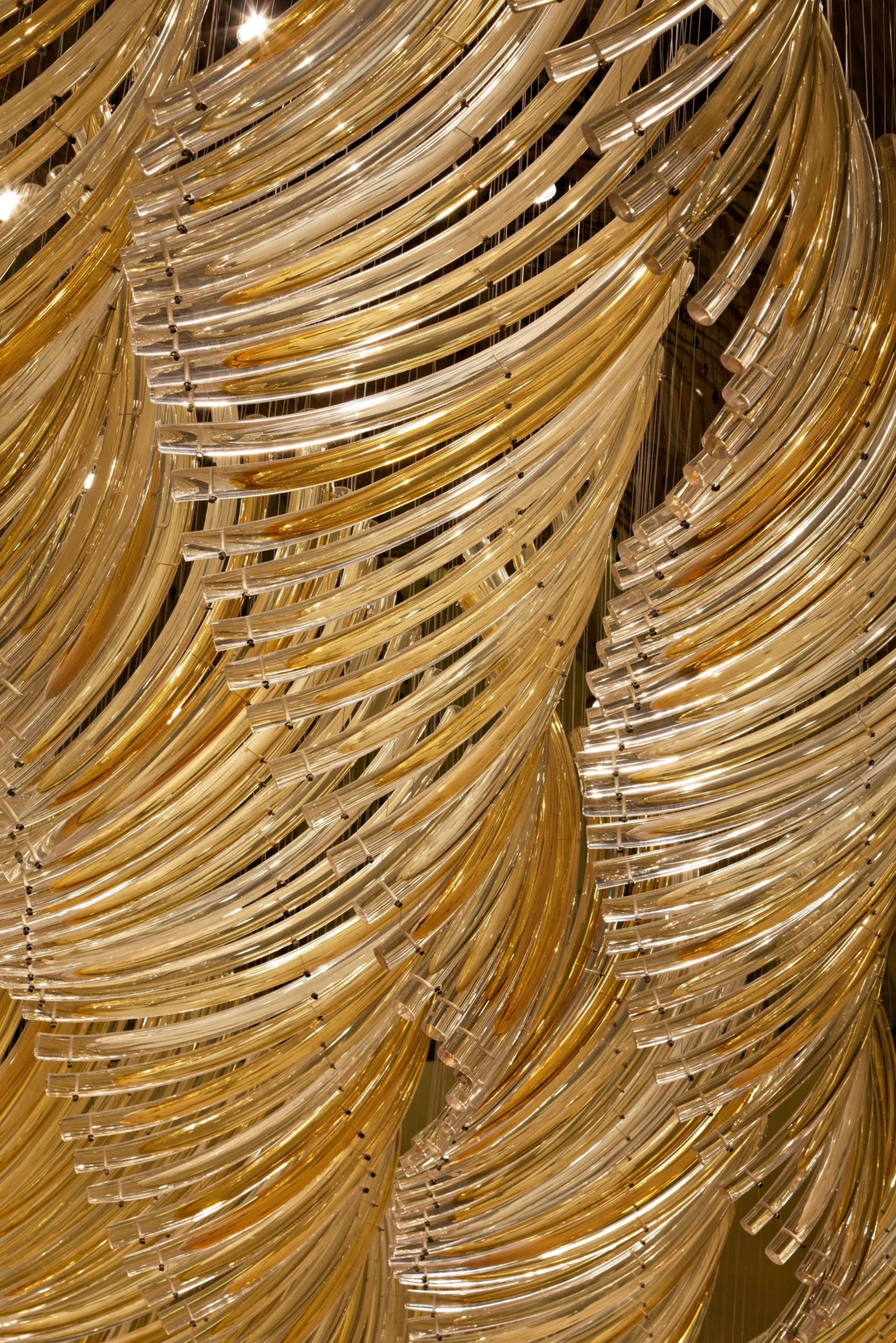 Gold glass detail