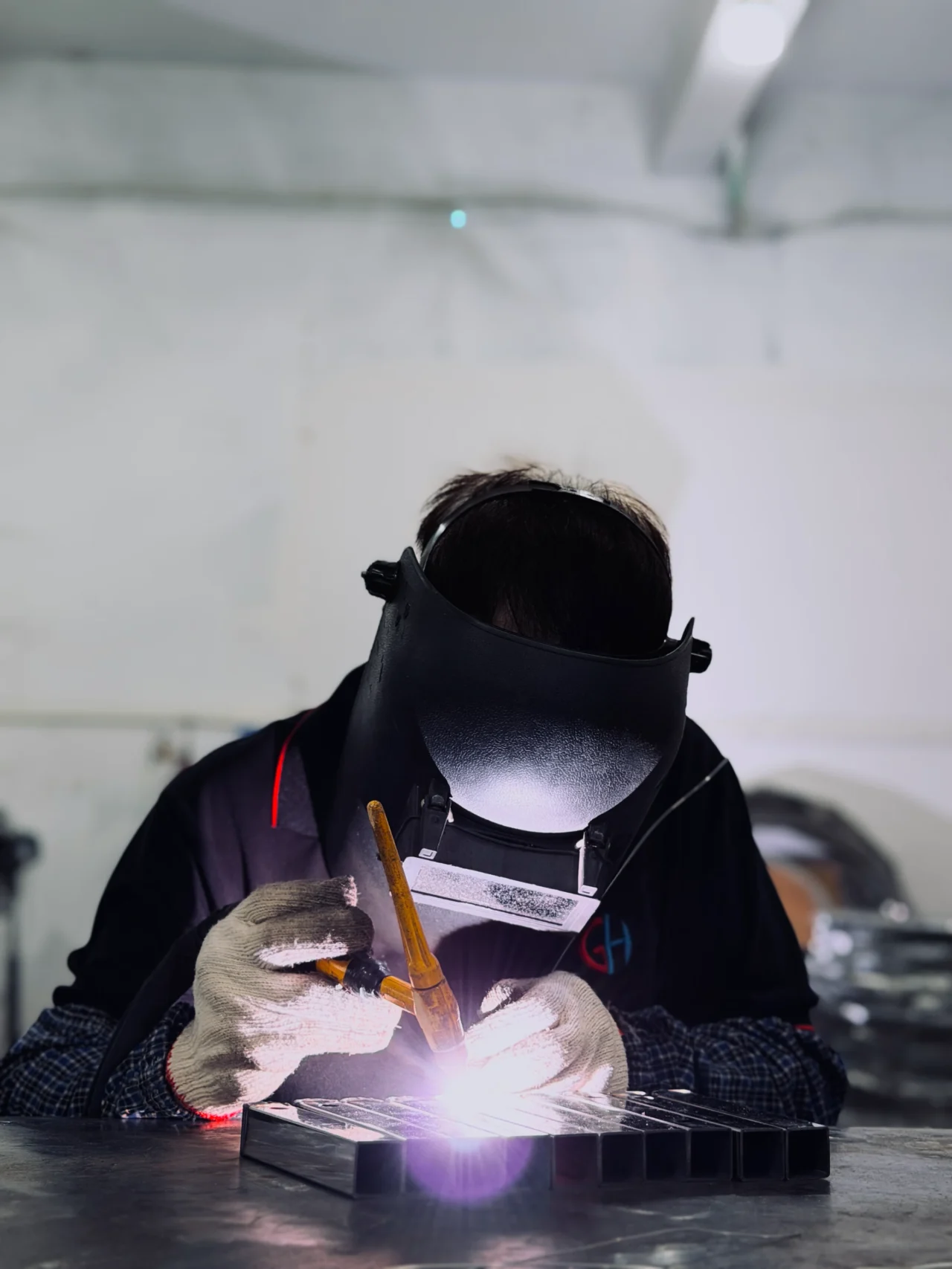 Metal welding detail in the supplied manufacturing materials